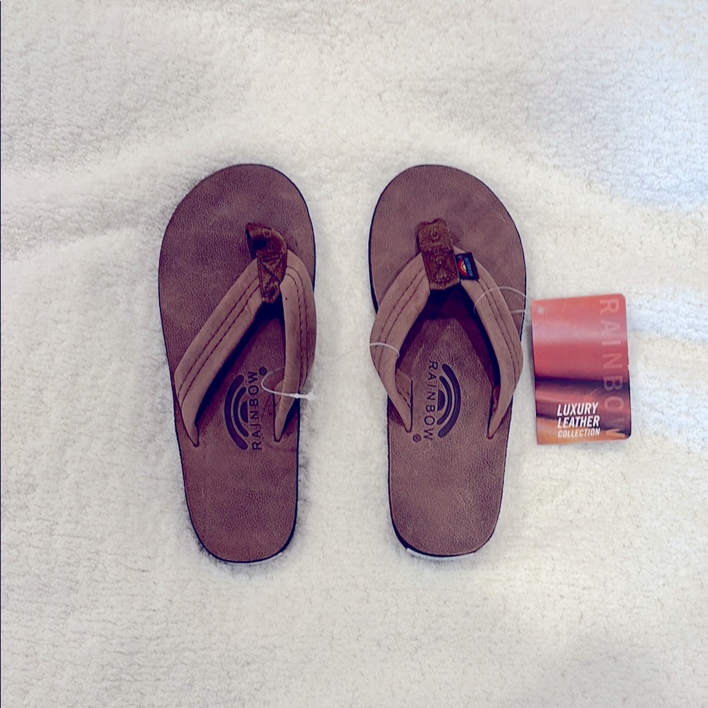 Rainbow Sandals Brown Flip Flops